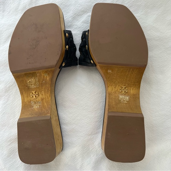 New Tory Burch Basketweave Clog in Perfect Black Size 8 - Picture 7 of 9